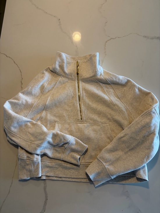 lululemon athletica Tops - Scuba Crop Heathered Bone/Gold XL/XXL